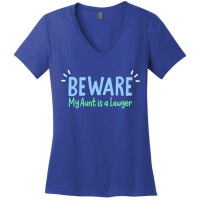 My Aunt Is A Lawyer For Attorneys Gift Women's V-Neck T-Shirt