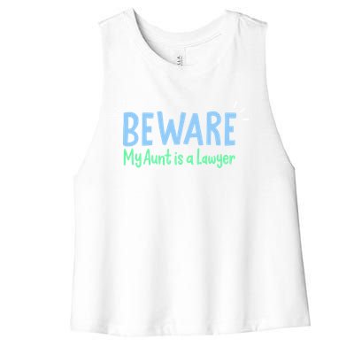 My Aunt Is A Lawyer For Attorneys Gift Women's Racerback Cropped Tank