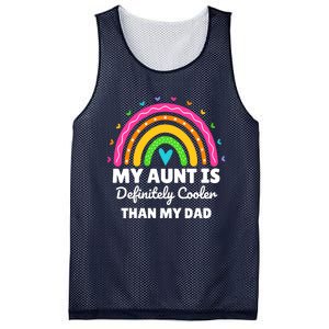  My Aunt Is Definitely Cooler Than My Dad Auntie Niece Nephew Mesh Reversible Basketball Jersey Tank