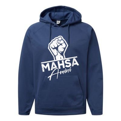 Mahsa Amini Iran MAHSAAMINI Performance Fleece Hoodie