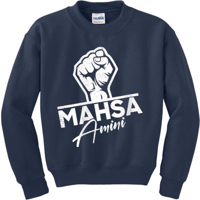 Mahsa Amini Iran MAHSAAMINI Kids Sweatshirt