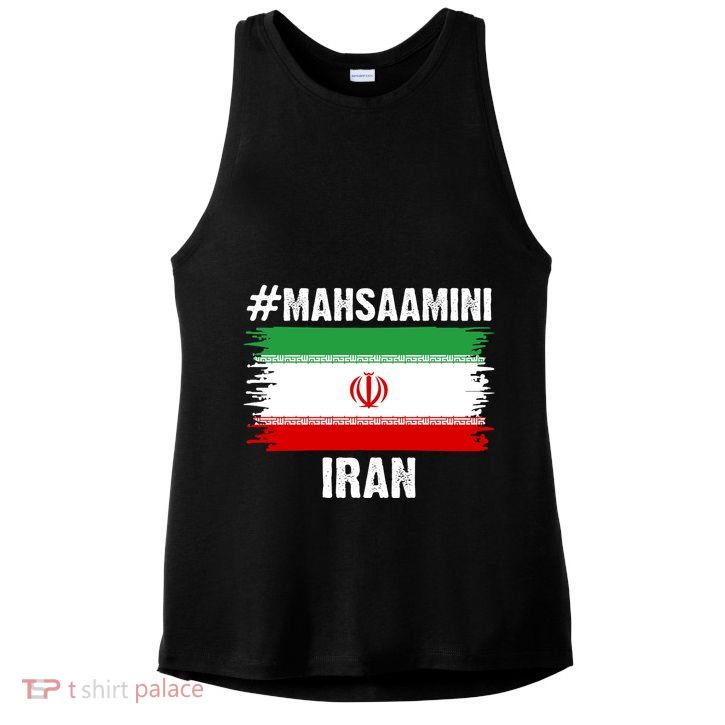 Mahsa Amini Iran Flag Support Womens Rights Ladies PosiCharge Tri-Blend Wicking Tank
