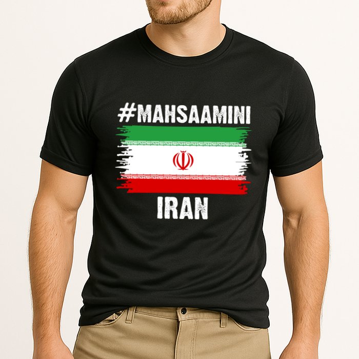 Mahsa Amini Iran Flag Support Womens Rights Cooling Performance Crew T-Shirt