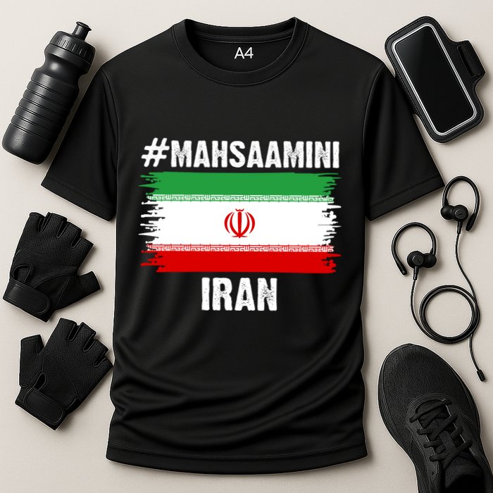 Mahsa Amini Iran Flag Support Womens Rights Cooling Performance Crew T-Shirt