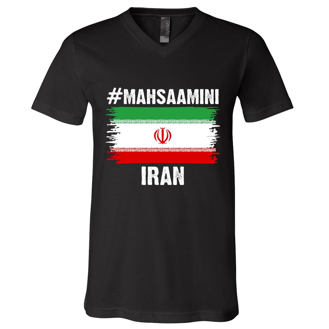 Mahsa Amini Iran Flag Support Womens Rights V-Neck T-Shirt