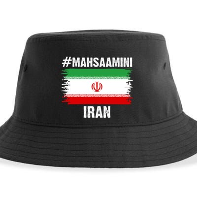 Mahsa Amini Iran Flag Support Womens Rights Sustainable Bucket Hat