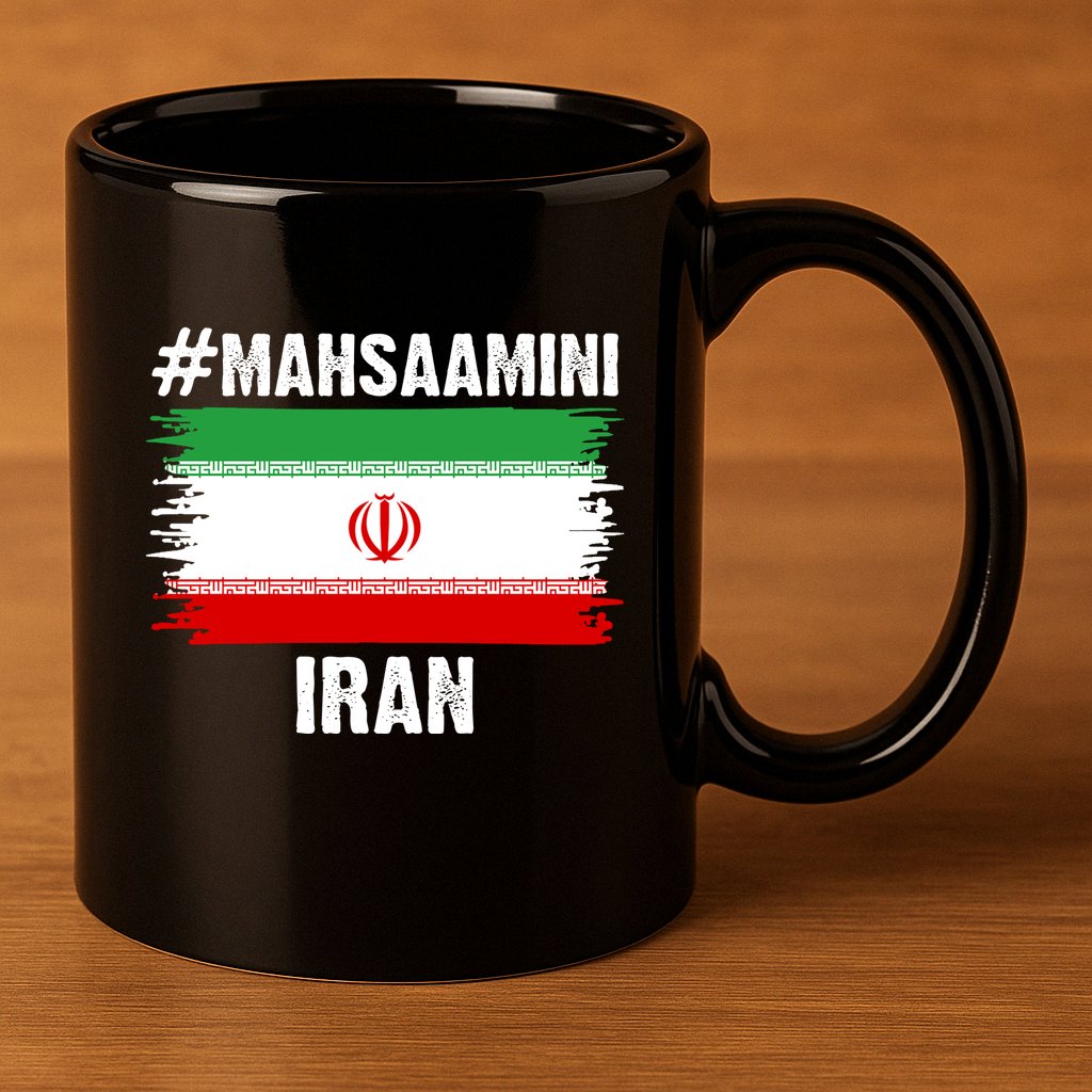 Mahsa Amini Iran Flag Support Womens Rights 11oz C Handle Ceramic Mug