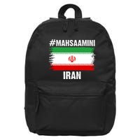 Mahsa Amini Iran Flag Support Womens Rights 16 in Basic Backpack