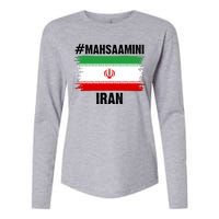 Mahsa Amini Iran Flag Support Womens Rights Womens Cotton Relaxed Long Sleeve T-Shirt