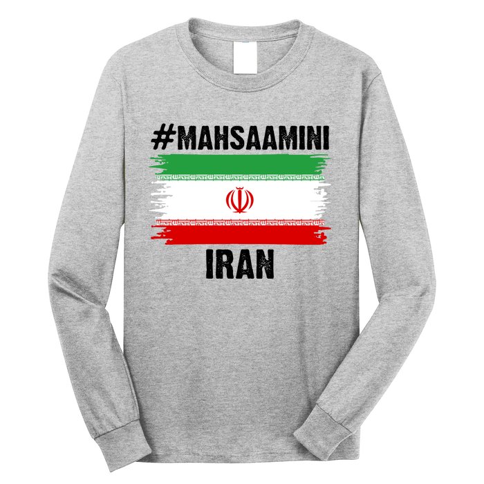 Mahsa Amini Iran Flag Support Womens Rights Long Sleeve Shirt