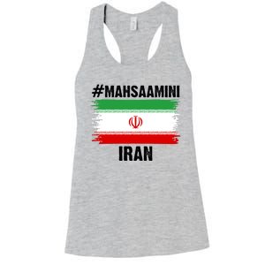 Mahsa Amini Iran Flag Support Womens Rights Women's Racerback Tank