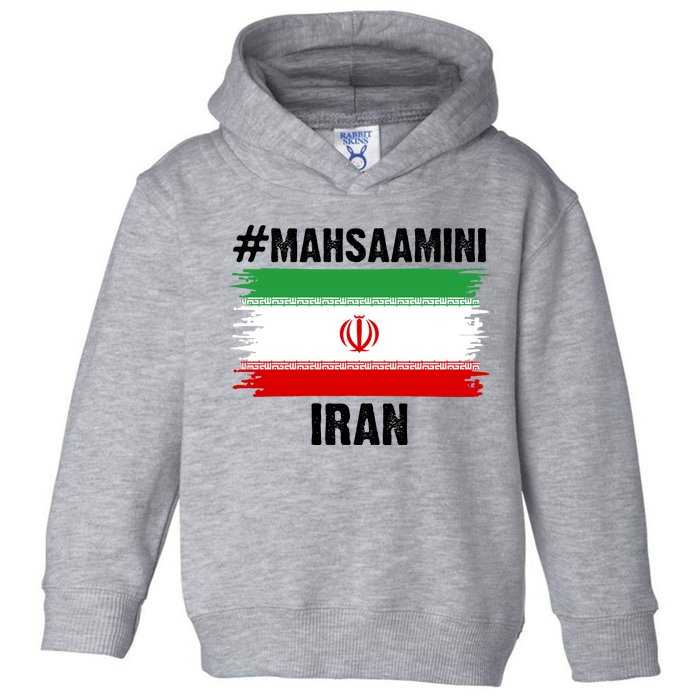 Mahsa Amini Iran Flag Support Womens Rights Toddler Hoodie