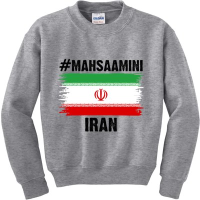 Mahsa Amini Iran Flag Support Womens Rights Kids Sweatshirt
