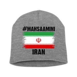 Mahsa Amini Iran Flag Support Womens Rights Short Acrylic Beanie