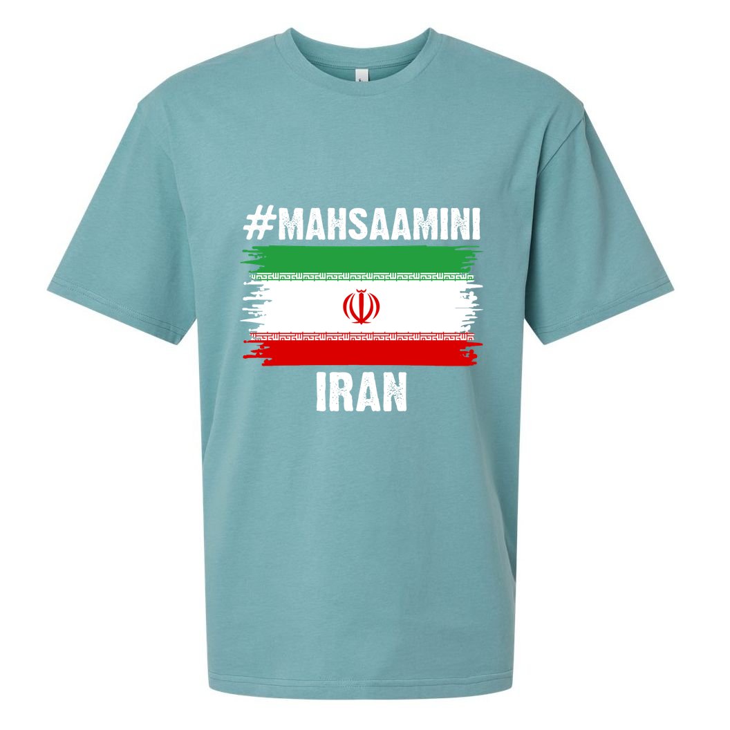 Mahsa Amini Iran Flag Support Womens Rights Sueded Cloud Jersey T-Shirt