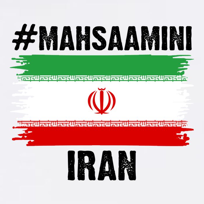 Mahsa Amini Iran Flag Support Womens Rights Garment-Dyed Sweatshirt