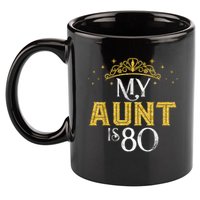 My Aunt Is 80 Years Old 1945 80th Birthday For Aunt 11oz C Handle Ceramic Mug