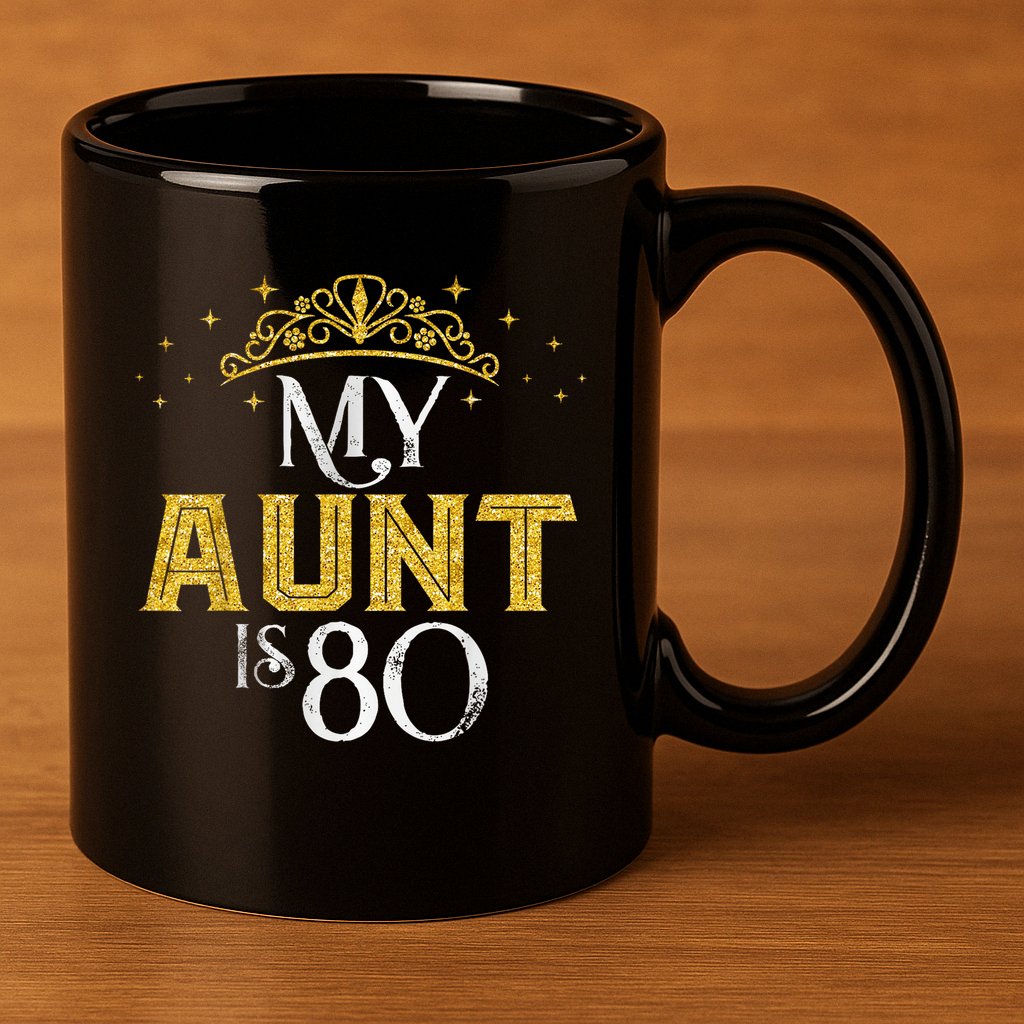 My Aunt Is 80 Years Old 1945 80th Birthday For Aunt 11oz C Handle Ceramic Mug