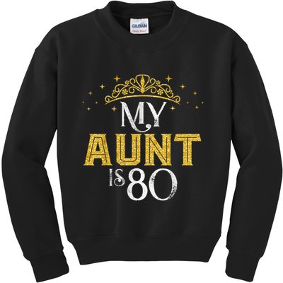 My Aunt Is 80 Years Old 1945 80th Birthday For Aunt Kids Sweatshirt