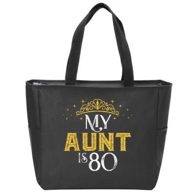 My Aunt Is 80 Years Old 1945 80th Birthday For Aunt Zip Tote Bag