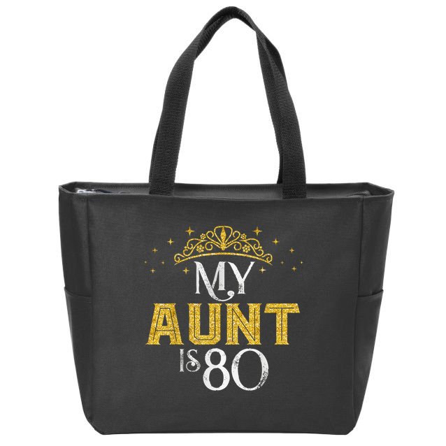 My Aunt Is 80 Years Old 1945 80th Birthday For Aunt Zip Tote Bag