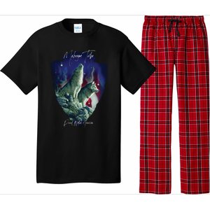 Mohegan American Indian Tribe Wolf Pride Howling Tribute Gift Pajama Set