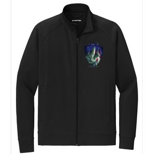 Mohegan American Indian Tribe Wolf Pride Howling Tribute Gift Stretch Full-Zip Cadet Jacket