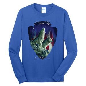 Mohegan American Indian Tribe Wolf Pride Howling Tribute Gift Tall Long Sleeve T-Shirt