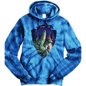 Mohegan American Indian Tribe Wolf Pride Howling Tribute Gift Tie Dye Hoodie