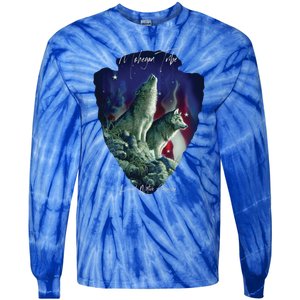 Mohegan American Indian Tribe Wolf Pride Howling Tribute Gift Tie-Dye Long Sleeve Shirt