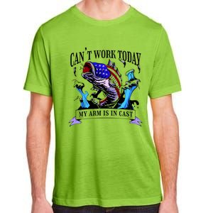 My Arm Is In A Cast Fishing USA Adult ChromaSoft Performance T-Shirt