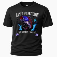 My Arm Is In A Cast Fishing USA Cooling Performance Crew T-Shirt