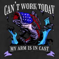 My Arm Is In A Cast Fishing USA Adult Drive Performance Visor