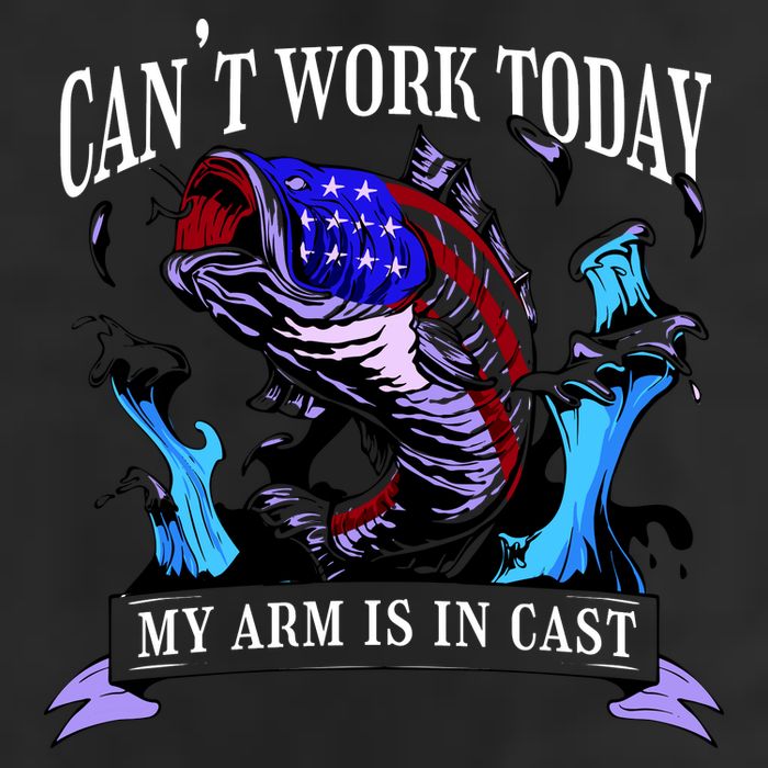 My Arm Is In A Cast Fishing USA Adult Drive Performance Visor