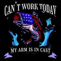 My Arm Is In A Cast Fishing USA Cooling Performance Long Sleeve Crew