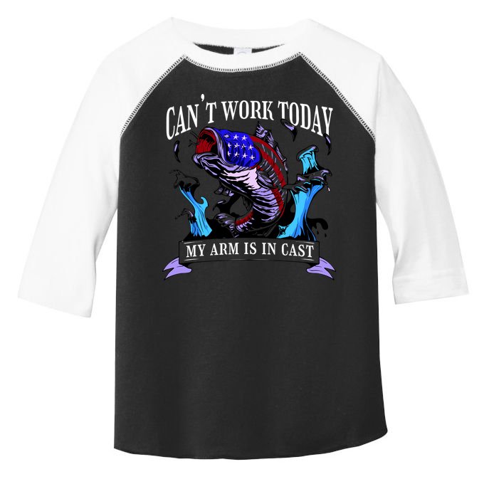 My Arm Is In A Cast Fishing USA Toddler Fine Jersey T-Shirt