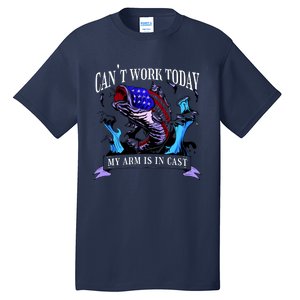 My Arm Is In A Cast Fishing USA Tall T-Shirt