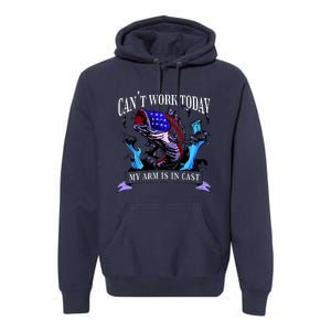 My Arm Is In A Cast Fishing USA Premium Hoodie