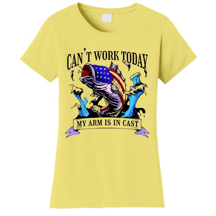 My Arm Is In A Cast Fishing USA Women's T-Shirt