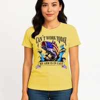 My Arm Is In A Cast Fishing USA Womens T-Shirt
