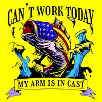 My Arm Is In A Cast Fishing USA Womens T-Shirt