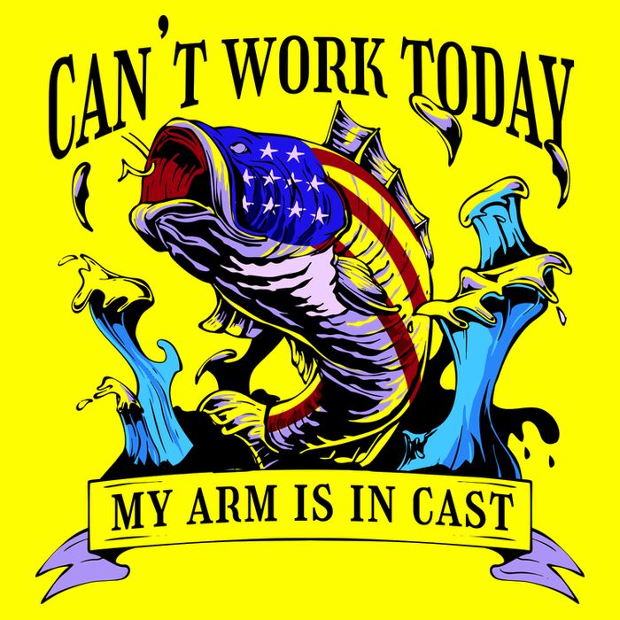 My Arm Is In A Cast Fishing USA Womens T-Shirt