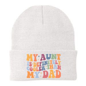 My Aunt Is Definitely Cooler Than My Dad Auntie Niece Nephew Knit Cap Winter Beanie