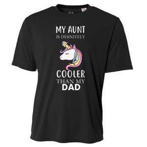 My Aunt Is Definitely Cooler Than My Dad Niece Nephew Cooling Performance Crew T-Shirt