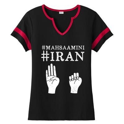 Mahsa Amini Iran #MAHSAAMINI Ladies Halftime Notch Neck Tee