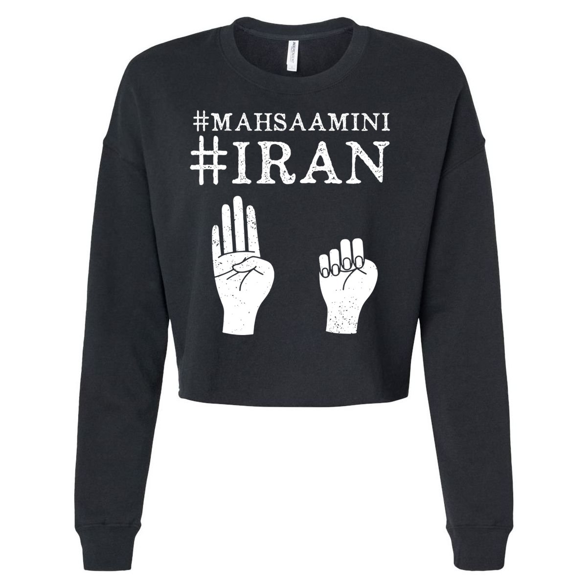 Mahsa Amini Iran #MAHSAAMINI Cropped Pullover Crew