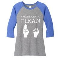 Mahsa Amini Iran #MAHSAAMINI Women's Tri-Blend 3/4-Sleeve Raglan Shirt