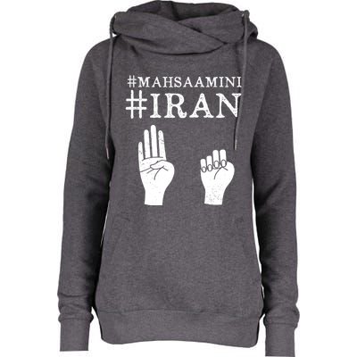 Mahsa Amini Iran #MAHSAAMINI Womens Funnel Neck Pullover Hood