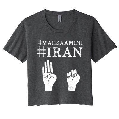 Mahsa Amini Iran #MAHSAAMINI Women's Crop Top Tee