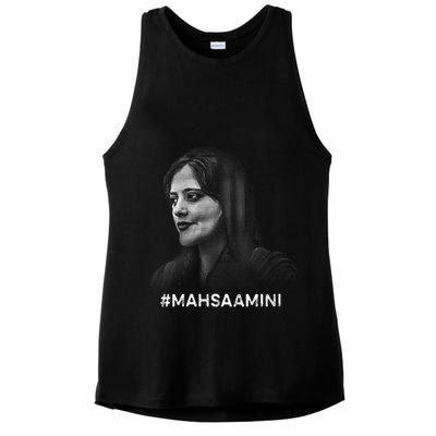 Mahsa Amini Iran #MAHSAAMINI Ladies PosiCharge Tri-Blend Wicking Tank